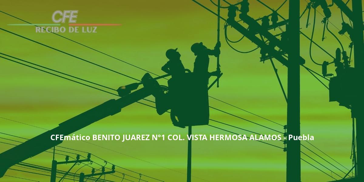 CFEmático BENITO JUAREZ N°1 COL. VISTA HERMOSA ALAMOS - Puebla